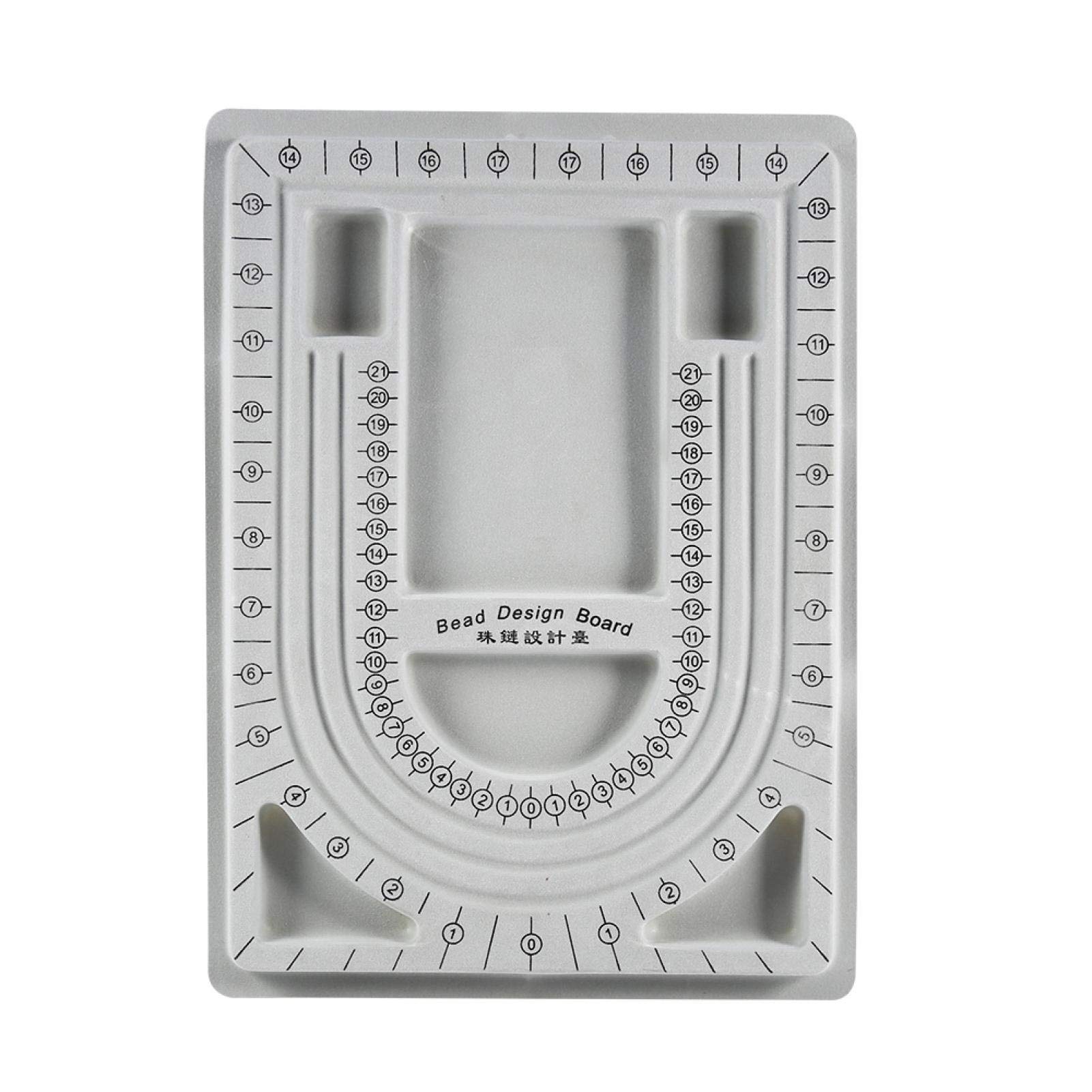 Hztyyier Bead Board Necklace Beading Jewelry Organiser Tray Design Boards9.4 x 12.5 inch Bead Design Board for Accessories Craft Hand Making DIY Craft Tool, Grey Handcraft Materials