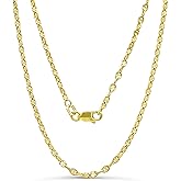 JEWELHEART 14K Real Gold Hammered Mariner Chain - 2mm Twisted Anchor Link Chain - Dainty Diamond Cut Yellow Gold Pendant Chain Necklace For Women with Lobster Clasp 16" 18" 20" 22" 24"