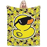 Cool Duck Blanket Soft Comfy Flannel Throw Blankets Lightweight Warm Bed Throws Plush for Couch Sofa Camping Office Travel Home Bedroom Decor Girls Boys Teens Kids Gifts 50"X40"
