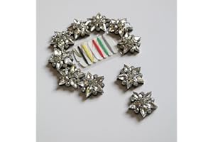 G-RUI 10pc/lot Handmade Star Beaded Patches for Clothing DIY Rhinestone Sequins Sew on Patch Embroidery Appliques parche ropa