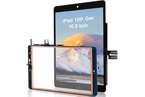 SIMDOG for iPad 10th Generation (10 Gen 2022) Screen Replacement Kit Digitizer Touch Glass Kits A2696/ A2757/ A2777 10.9 Inch (Black)-Without Repair Tools