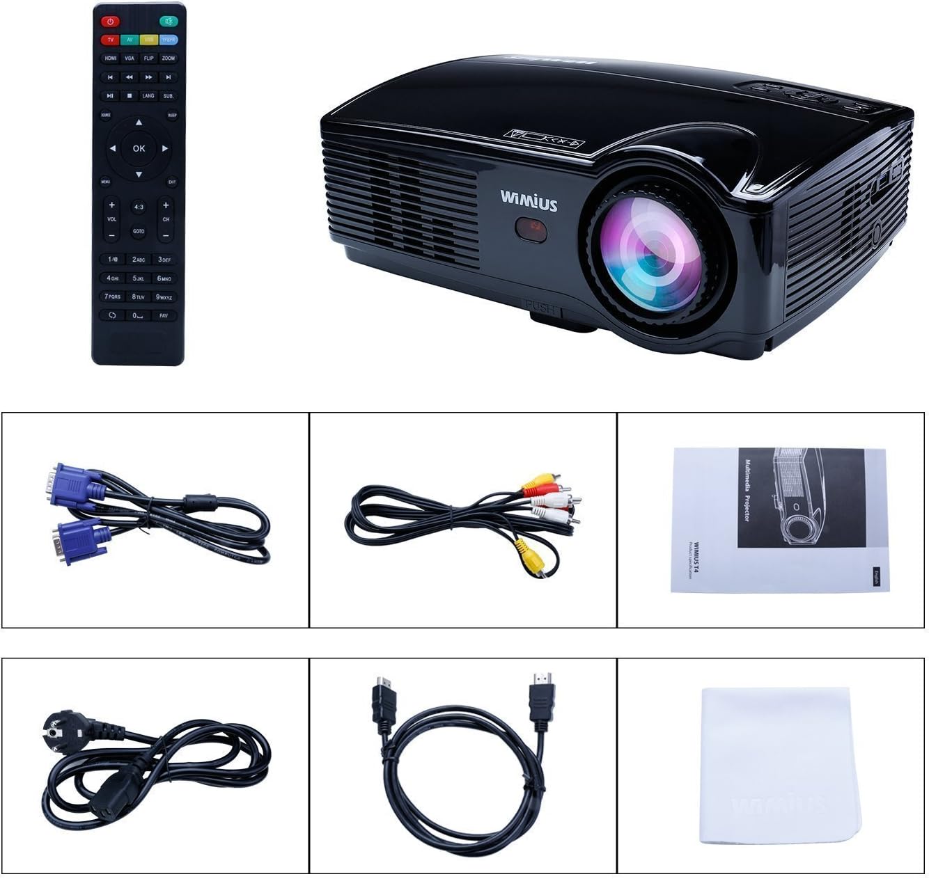 Proyector, Proyectores Full HD LED 3200 Lúmenes 1080P Video ...