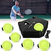 Simgoing Tennis Trainer Rebound, Portable Solo Practice Set with 6 Balls | Stable Metal Base and Elastic Rebound Balls Support Solo Tennis Practice for Serves, Forehands and Backhands Anywhere