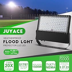 Juyace 36000LM LED Stadium Lights Outdoor 1500 Watt