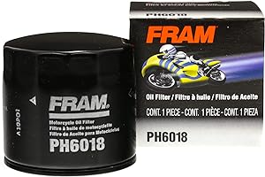 FRAM Extra Guard PH6018 10K Mile Change Motorcycle Replacement Interval Spin-On Engine Oil Filter for Select Model Years, Vehicle Engine Protection Oil Filter for Everyday Drivers