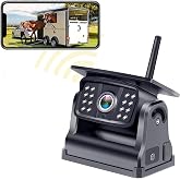 Magnetic Wireless Backup Camera for iPhone: 5.8G WiFi Strong Range Connect | Strong Magnet Easy Towing &amp; Parking Trailers, 1080P HD Night Vision, Solar Powered, APP Easy to Use, Portable
