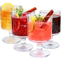 Bruno Magli Whiskey Glasses Set Of 4 - 10oz Old Fashioned Tumblers With Gold Rim, Gift Boxed For Dad & Bourbon Lovers