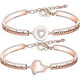 BEKECH Grandma Granddaughter Gifts The Love Between A Grandmother and Granddaughter Is Forever Bracelet Matching Bracelet