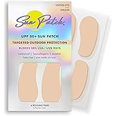 Sun Patch, Reusable Under Eye Sunblock Patches, 100% Silicone Sunscreen Under Eye Patches for UV Protection, Face Stickers with UPF 50, 1 Pack/4 Pairs, Sunkiss (Nude) (Golf, Surf, Swim, Ski & Snow)