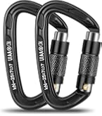 Carabiner LEIBOCHAO Certifié CE UIAA - Verrouillage Automatique - Pour Escalade, Alpinisme Et Usage Professionnel