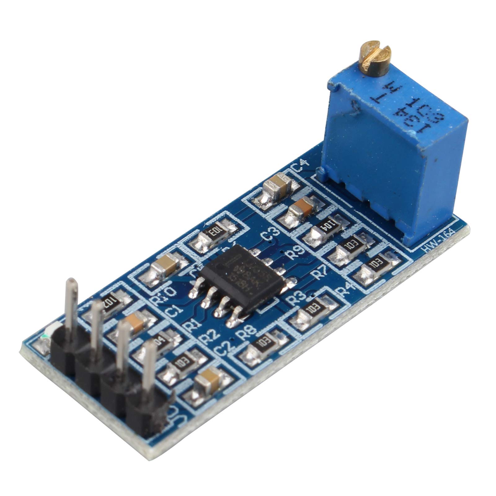 HALJIA LM358 100 Times Gain Signal Amplification Module Operational Amplifier Universal High Performance LM358 Chip Module DC5-12V with 10K Adjustable Resistance