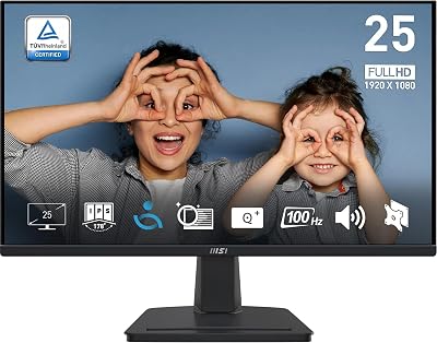 MSI PRO MP251 24.5 Inch FHD IPS 100 Hz Monitor with HDMI VGA Speakers