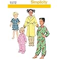 Simplicity 1572 Toddler and Child's Robe and Pajamas Sewing Patterns, Sizes 3-6