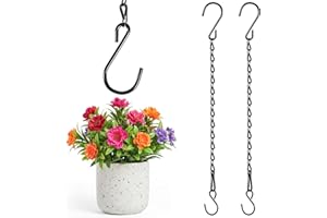 EBOOT 2 Pcs Hanging Chain for Bird Feeders, Planters, Lanterns and Ornaments (Black,9.5 Inch)