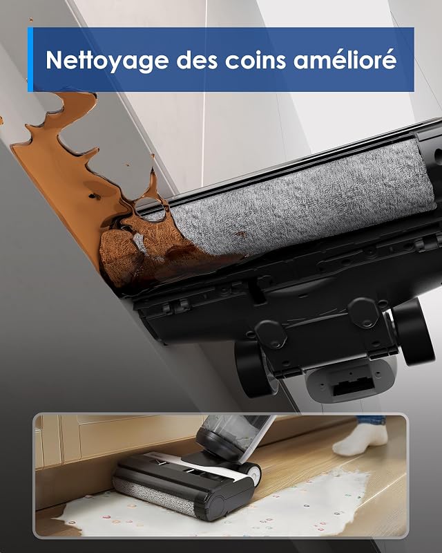 Floor One S5 Aspirateur Laveur, Nettoyage des Bords, Autonettoyage