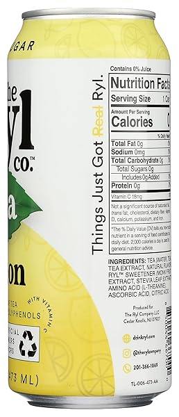 THE RYL CO., TEA BLACK LEMON, 16 FL OZ
