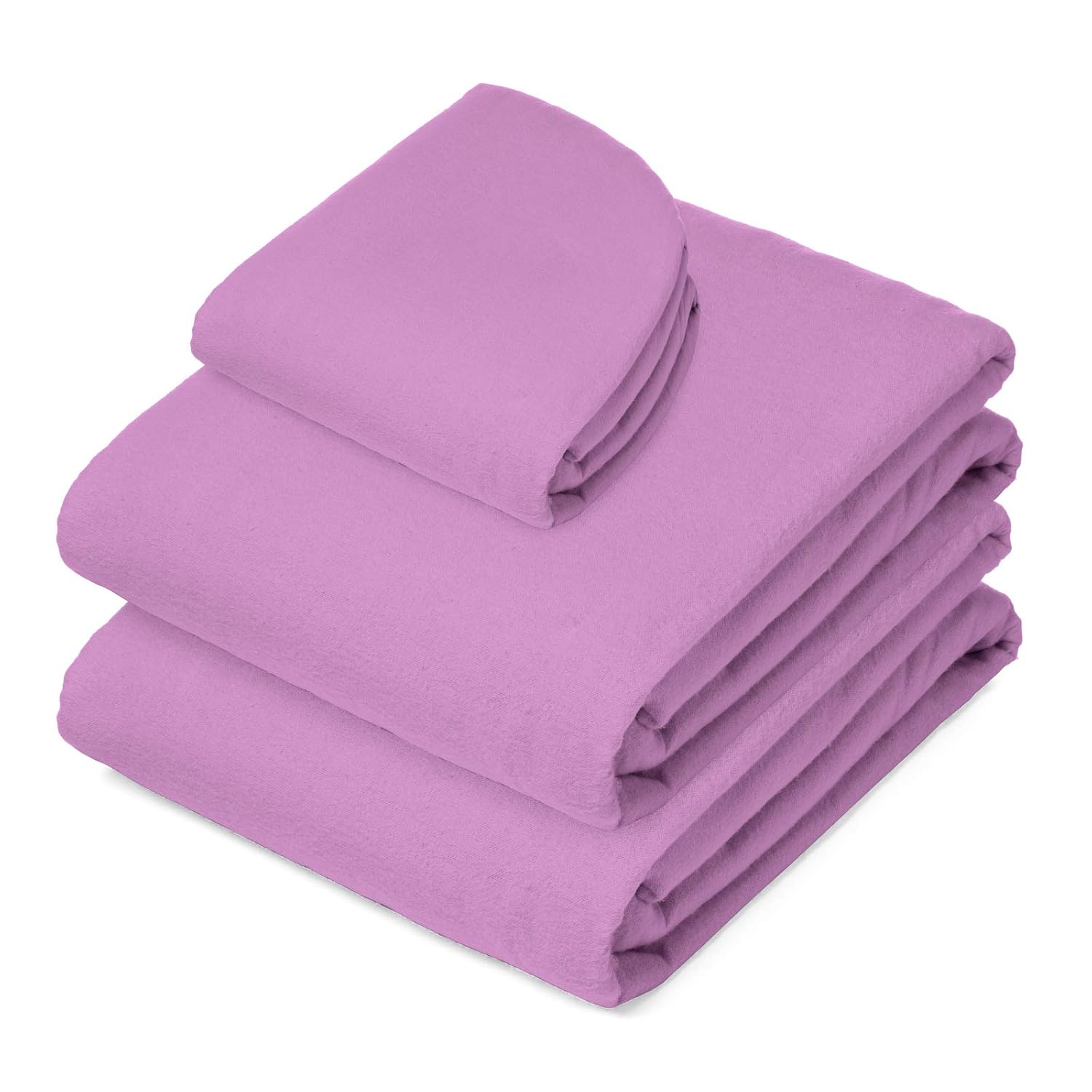 Saloniture 3-Piece Flannel Massage Table Sheet Set - Soft Cotton Facial Bed Cover - Includes Flat and Fitted Sheets with Face Cradle Cover - Blue : Beauty