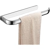 BESy Brass Hand Towel Bar for Bathroom Polished Chrome Bathroom Accessories Fixtures, Rustproof Wall Mounted Towel Rack Hanger, 12 Inch