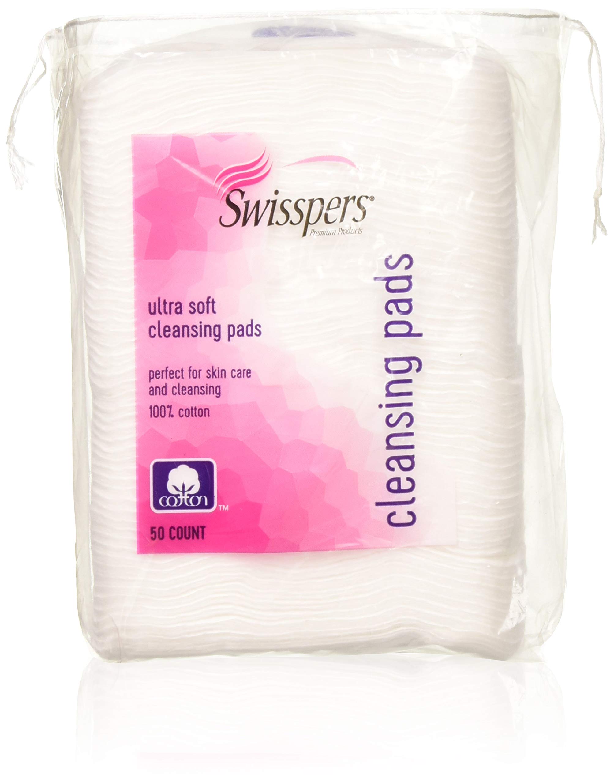 Swisspers Premium Cotton Facial Cleansing Pad, 50 Count Buy Online in