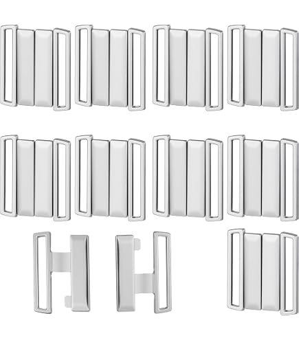 Plastic Bikini Bra Clips 15mm - Pack Of 200 Sets (White) For Swimwear And Costume Making
