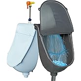 Wall Mounted Commercial Urinal With Hinged Cover Bathroom Washout Urinal for Men Plastic Urinals for Men Toilet Waterless Urinal Garage Urinal Urine Diverter Outdoor Urinal For Home Shed Backyard RV