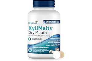 Oracoat XyliMelts for Dry Mouth Night Time or Day - Moisturizing Dry Mouth Adhering Discs, Sugar Free with Xylitol, 100 Count, Slightly Sweet Flavor, 8-Hour Relief