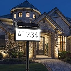 Solar House Number Sign, deerdance LED Illuminated