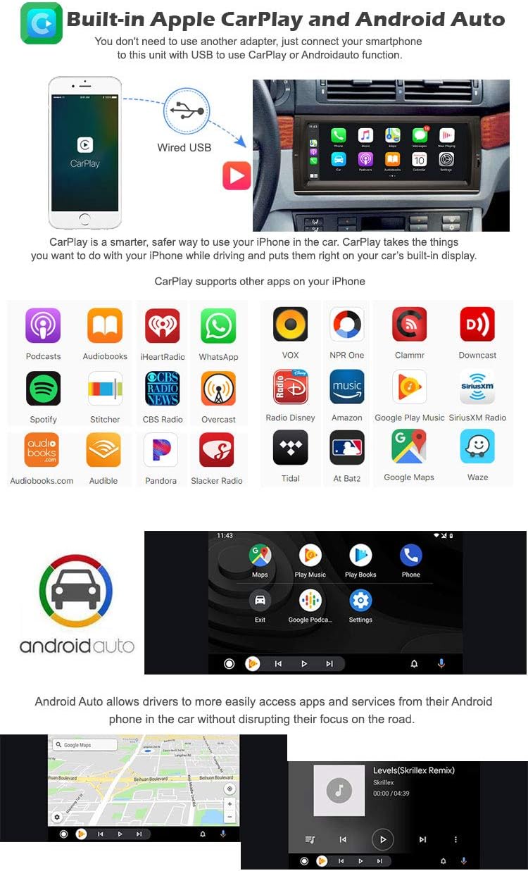 ERISIN Android 12.0 Car Stereo for BMW 5 Series E53 Multimedia Player 10.25 Inch Support GPS Sat Nav Carplay Android Auto Bluetooth A2DP Wifi 4G DAB+ RDS Mirror Link TPMS SWC 4GB RAM + 64GB ROM - Image 4