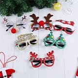 VEYLIN 6 Pc Christmas Glitter Party Glasses Fancy Dress Costume Decor Kids view 8
