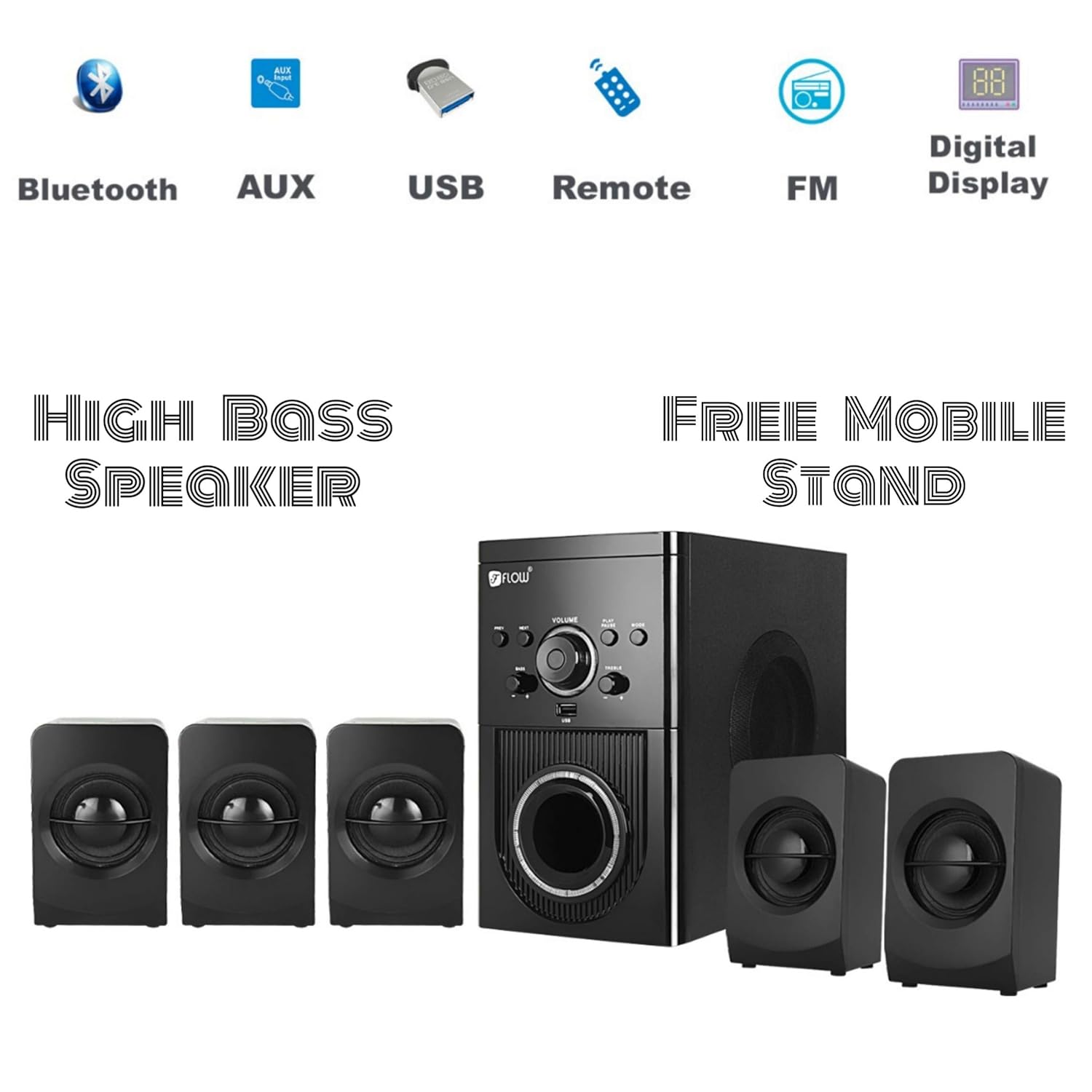 flow buzz 5.1 bluetooth multimedia speaker