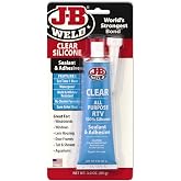 J-B Weld 31310 All-Purpose RTV Silicone Sealant and Adhesive - 3 oz. - Clear