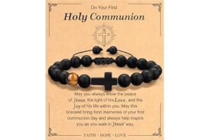 PADERAST Father's Day Christian Gifts for Men Dad, Baptism Religious Cross Bracelet for Man Him Son Grandson Dad Father Brother Godfather Grandfather Grandpa Husband, Inspirational Faith Based Jesus Bracelets