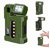 DXSAWA EDC Flashlight Rechargeable, 270&deg;Rotation Magnetic Keychain Flashlight,400 Lumens Portable Flat Mini Flashlights, IP65 Waterproof Emergency Keychain Work Light (Green)