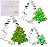 Christmas Tree Cookie Cutter Set, 3 Pieces Xmas