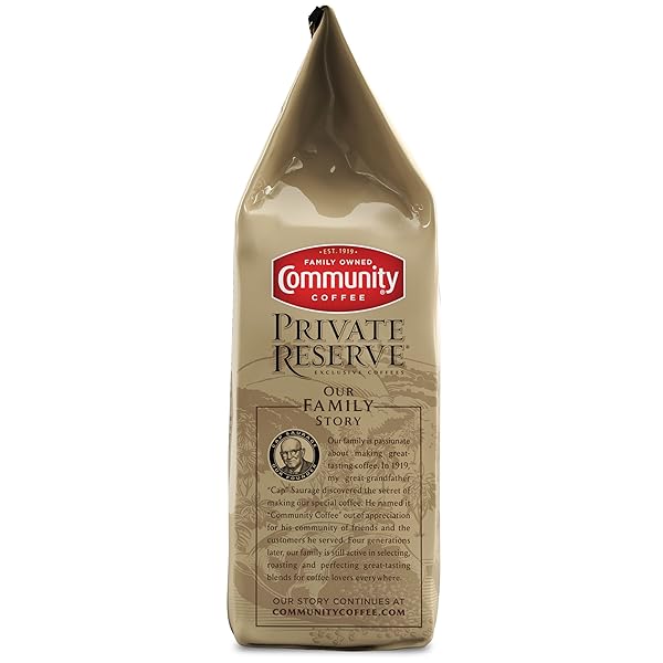 COMMUNITY COFFEE PRIVATE RESERVE LOUISIANA BLEND WHOLE BEAN COFFEE, DARK ROAST, 12 OUNCE BAG (PACK OF 1)