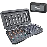 42 in 1 Magnetic Ratcheting Screwdriver Set with Storage Case &amp; Multi Bits | T Handle Allen Wrench Set, S2 Steel Bits Perfect for computer, Eyeglass, Bicycle, Watch, Furniture, and DIY Repair.