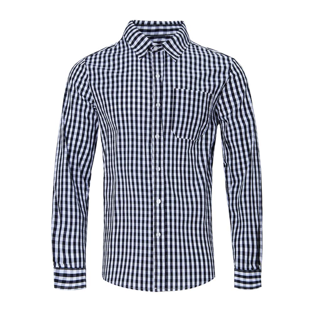 RAISEVERN Negro Chequeado Manga Larga Camiseta para Hombre de Oktoberfest Trajes