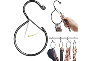Supforce 4 Pack Belt Hanger, Belt Hanger for Closet, Waterproof Belt Organizer for Closet, Holds Ties, Scarves, Bags & Accessories, Black