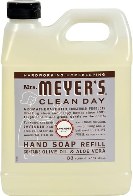 Amazon Com Mrs Meyer S Liquid Hand Soap Refill Lavender 33 Lf Oz Case Of 6 Health Personal Care