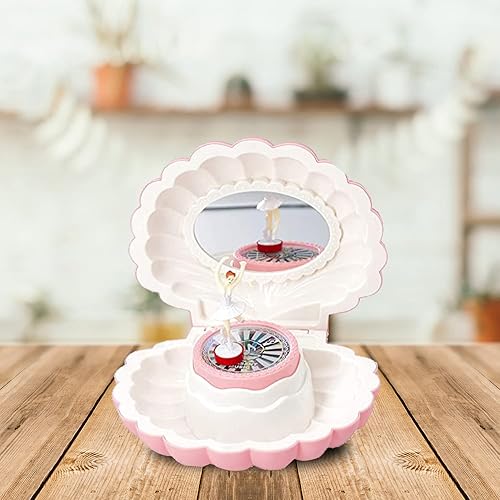 Shop LC Ballerina Music Box Pink Seashell Shaped Memory Musical