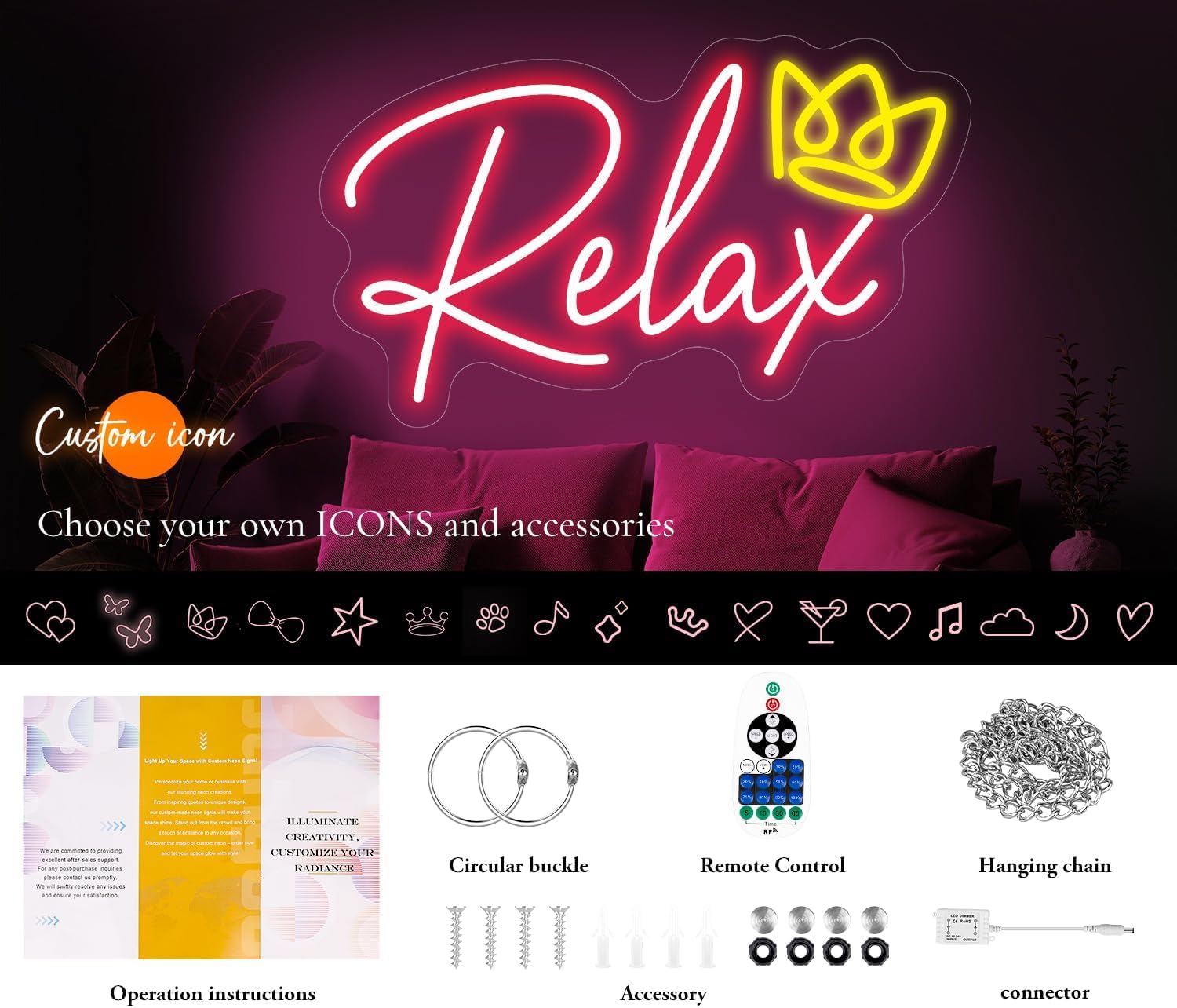 Custom Neon Signs,Personalized Neon Sign for Bedroom Wall Decor, Customizable Wedding and Birthday Party Decorations Gift