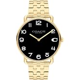 Coach Elliot 2H Quartz Watch for Men - Stainless Steel Wristwatch - Classic, Minimalist - Water Resistant 3 ATM/30 Meters - Premium Fashion Timepiece for Everyday Wear - 41mm