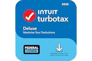 TurboTax Desktop Deluxe 2025, Federal & State Tax Return [PC/Mac Download]