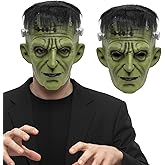 YUIQPKJX Adults Frankenstein Mask Monster Horror Latex Full Head Masks Costume Men Women Halloween Cosplay Party Prop