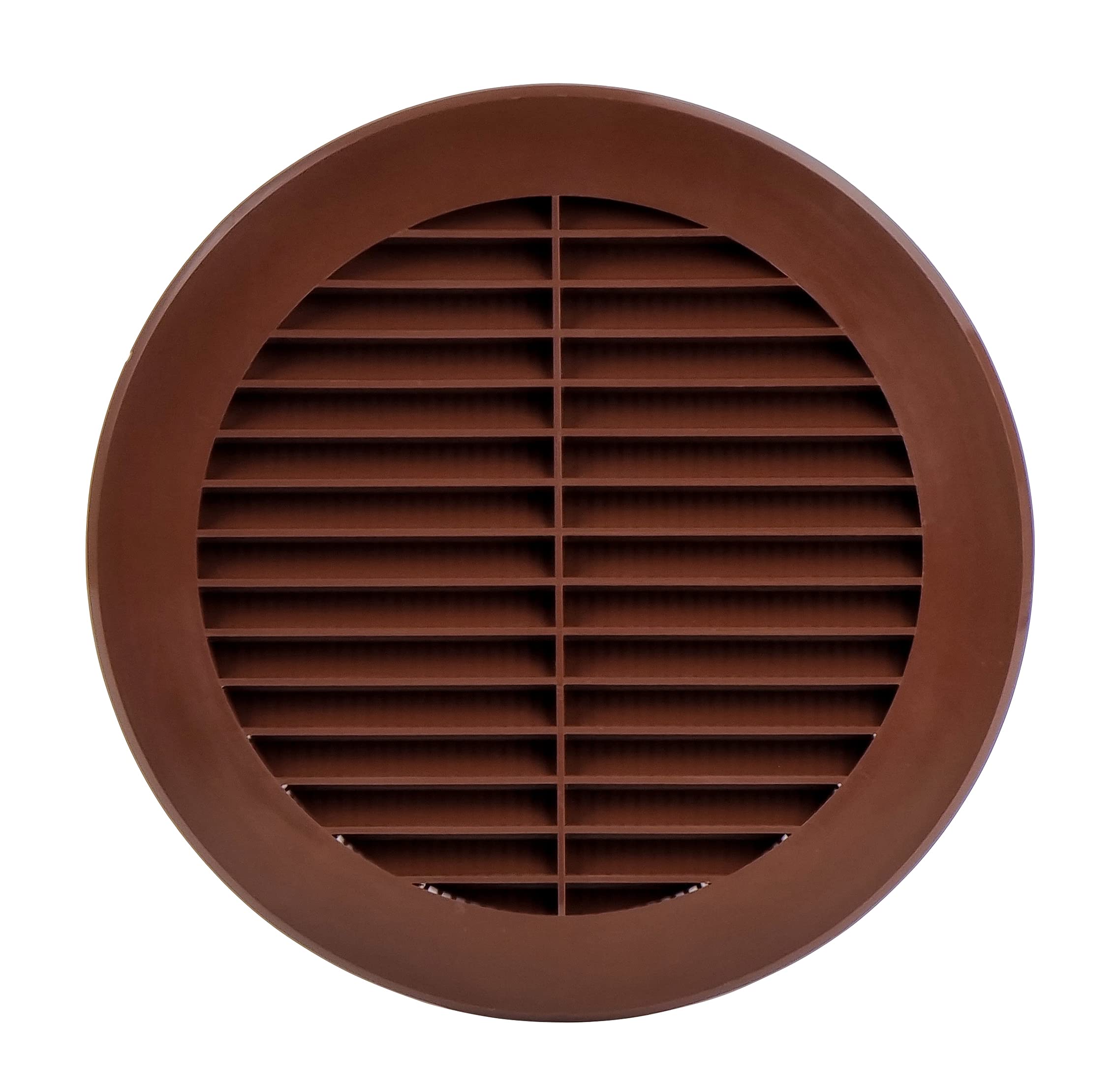 Steinberg14 Brown 150mm Air Vent Cover with Insect Mesh - 6 inch Round Air Vent Covers for Walls and Ceilings - Vent Covers - Air Vents for Interior Walls - Plastic Ventilation Grille
