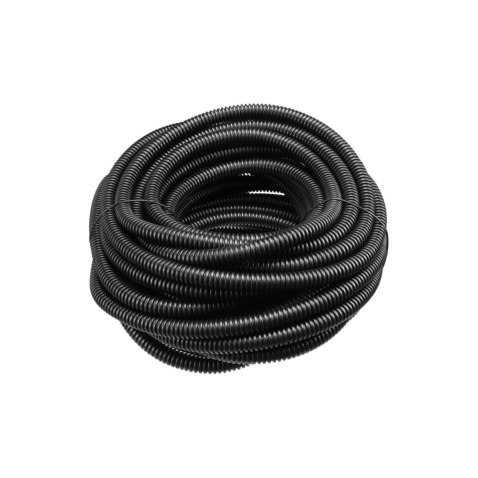 DMiotech 7.5mmx10.5mmx12.5m PP Non-Split Corrugated Tubing Indoor Outdoor for High-Temperature Automotive Harness Indoor Outdoor Wire Management