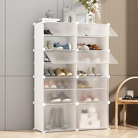 Amazon Megafuture 組み立て式 シューズボックス Diyブーツラック 靴箱 靴収納ボックス 防塵 防汚 防水 かび対策 大容量 おしゃれ 白 収納ケース ボックス オンライン通販