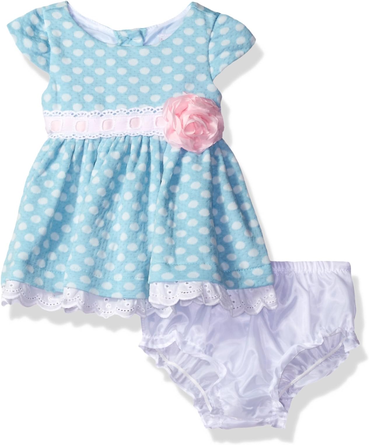 Sweet Heart Rose Baby Girls' Knit Polka Dot Dress & Diaper Cover