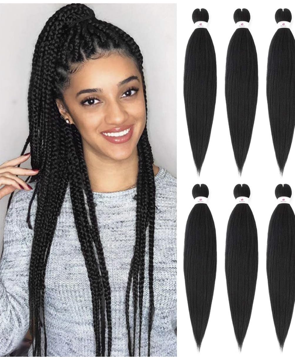 CHERISH SYNTHETIC 6 PACKS PRE STRETCHED ULTRA BRAID Time Saving Pre-Stretched Braid. Bulk Braiding Hair Extension. Pre-Cut, Pre-Layered (#2)
