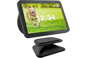 Sintron Adjustable Magnetic Stand Mount for Shᴏw 8 3rd gen, Smart Display Stand Holder with 360 Degree Rotation, Swivel & Tilt Function, Anti-Slip Base - Black Compatible with iPhone 12 & newer models